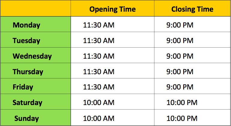 SkyJumper operating hours