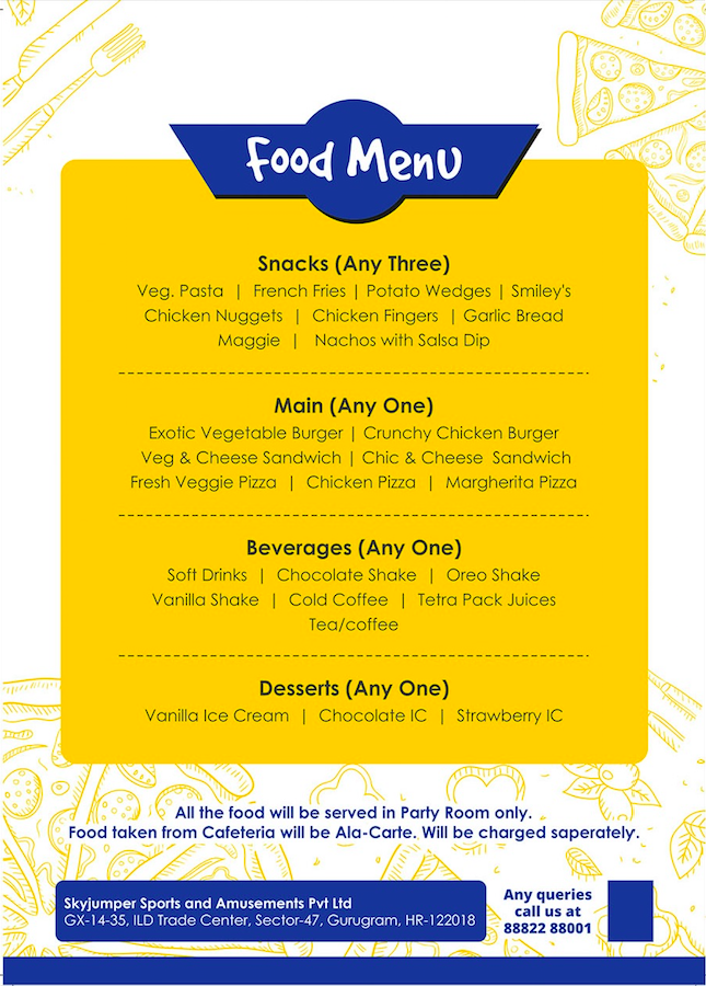 Trampoline Park Birthday Party prices
