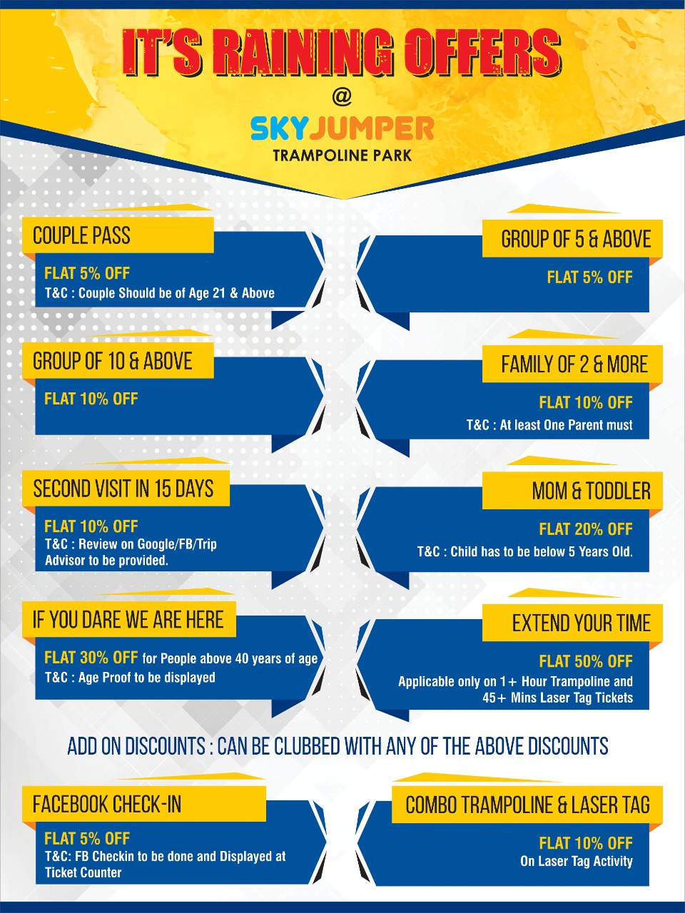 SkyJumper discounts and offers