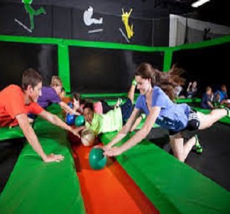 Play dodgeball at SkyJumper